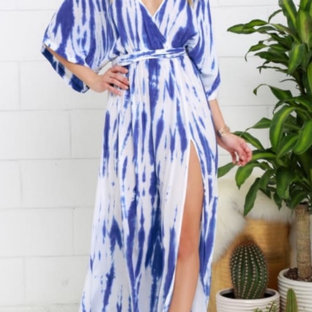 Tie dye maxi dress